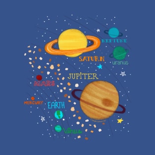 Solar System - outer space gifts with planets and asteroids T-Shirt