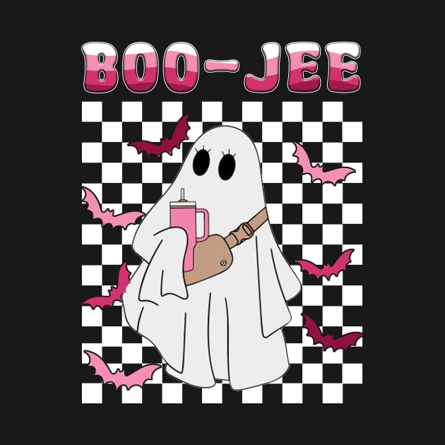 Spooky Season Cute Ghost Halloween Costume Boujee Boo-Jee by JennyArtist