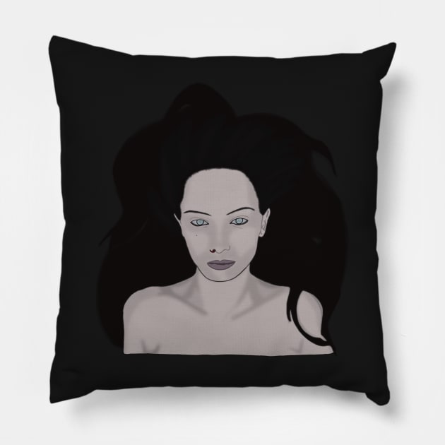 Jane Doe (version 2) Pillow by strayheartbja