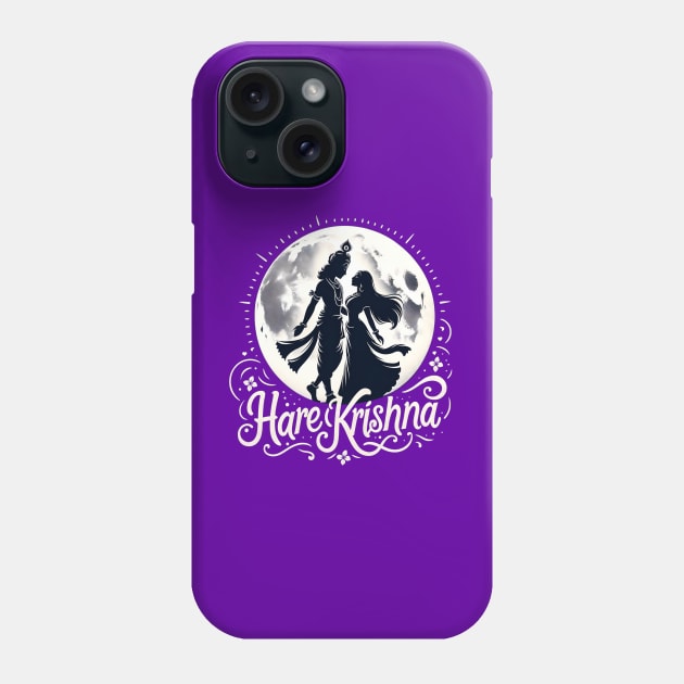 Hare Krishna Over The Moon Phone Case by Total 8 Yoga