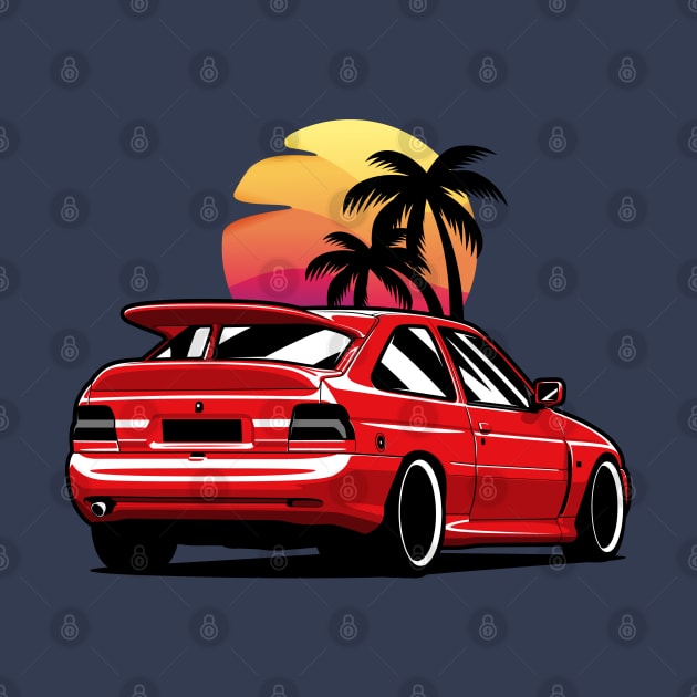 Red Escort RS Sunset by KaroCars