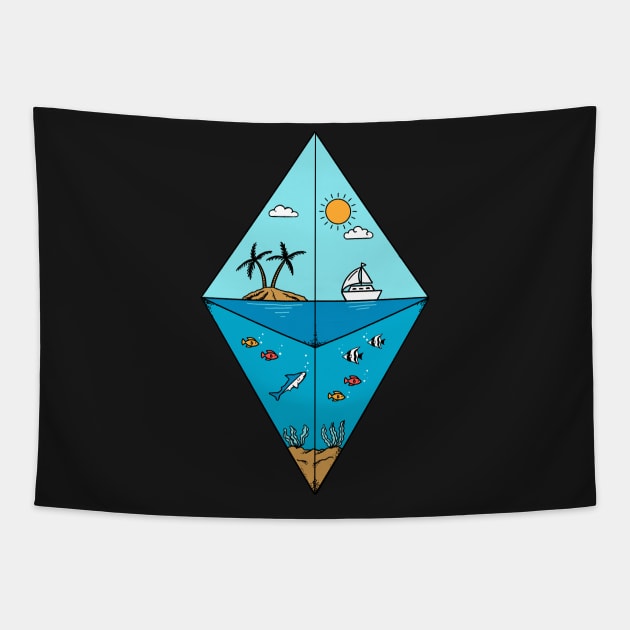 Diamond Landscape Tapestry by coffeeman