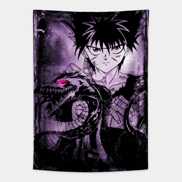 Hiei dark dragon Tapestry by syanart