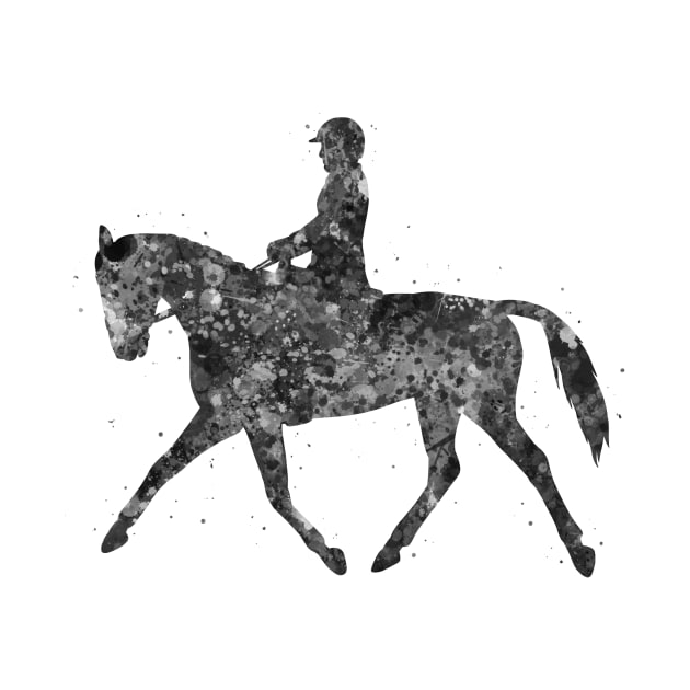 Equestrian black and white by Yahya Art