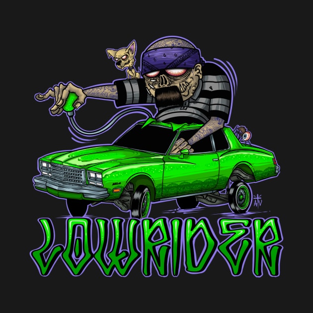 Lowrider vatos monster by Il villano lowbrow art