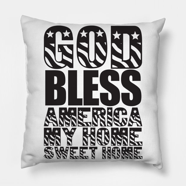 GOD BLESS AMERICA Pillow by Plushism