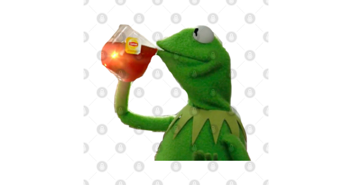 Kermit Drinking Tea Kermit The Frog Posters And Art Prints Teepublic