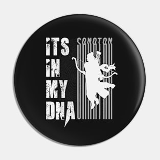 Its In My DNA - Hindu Sanatan White Art Pin