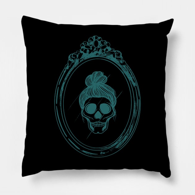 reflection skull Pillow by simple.seven