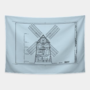 Windmill Drawing Tapestry