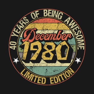 born December 1980 Vintage Gift T-Shirt