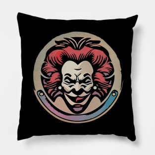 Spooky Clown Artwork Pillow