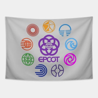EPCOT Retro Logos Tapestry