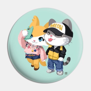 Fashionista Cat - Meow and Kitty Pin