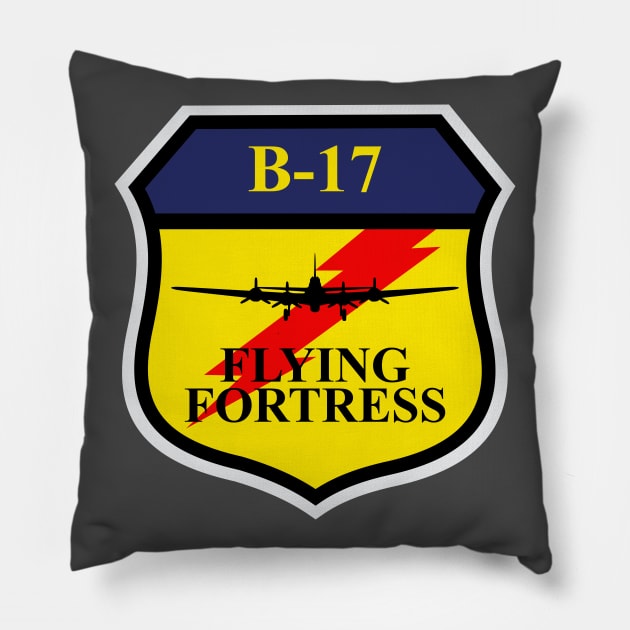 B-17 Flying Fortress Patch Pillow by Tailgunnerstudios