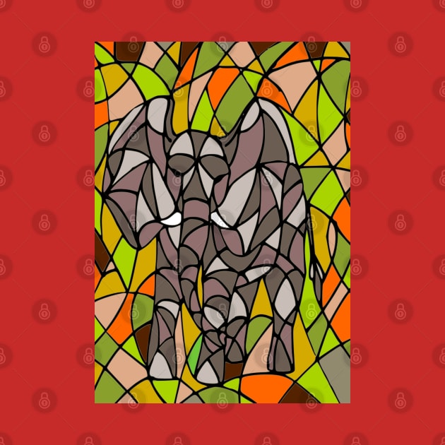 Mosaic elephant by artbyluko