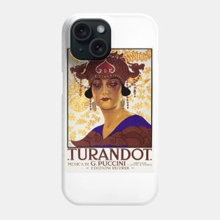 Vintage Poster for the Puccini Opera, Turandot Phone Case