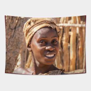 Namibia. Damara Living Museum. Portrait of a Woman. Tapestry