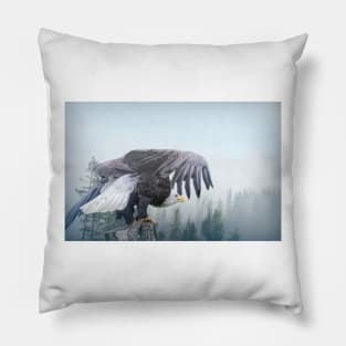 Bald Eagle Taking Off Pillow