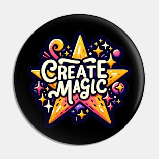 CREATE MAGIC - TYPOGRAPHY INSPIRATIONAL QUOTES Pin