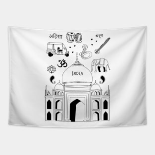 I love India Tees Tapestry