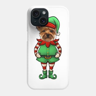 Yorkshire Terrier Christmas Elf Phone Case