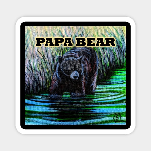 Papa Bear Magnet by Matt Starr Fine Art