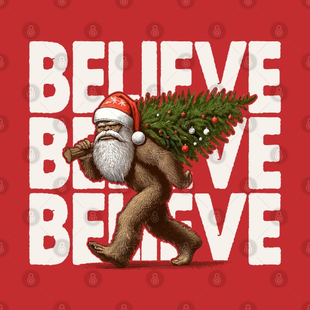 Believe in Bigfoot - Funny Christmas by TwistedCharm