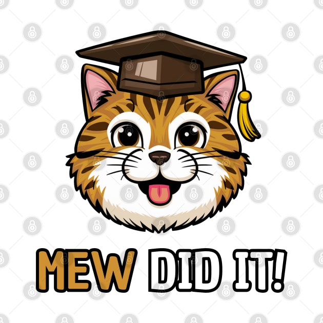 Cat Graduation Funny by Estrella Design