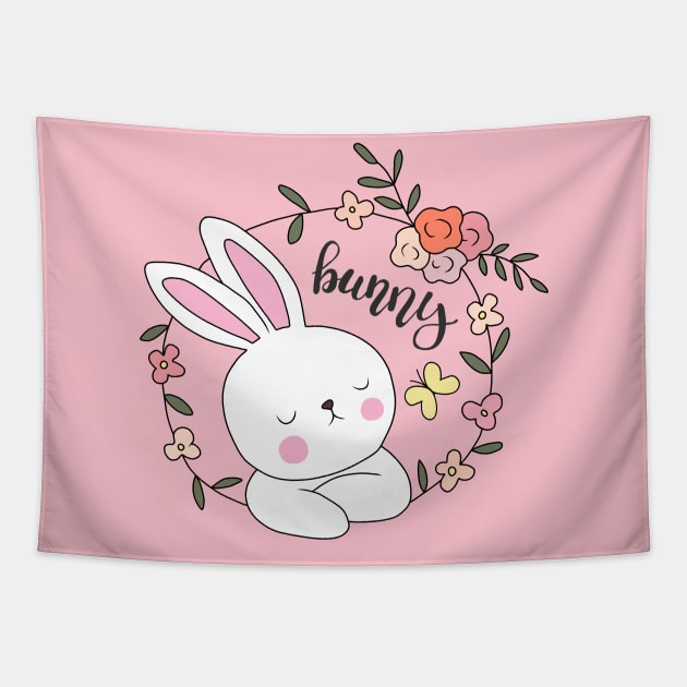 Little Bunny Tapestry by valentinahramov