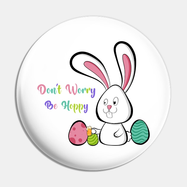 Hoppy Bunny Pin by Art by Nabes