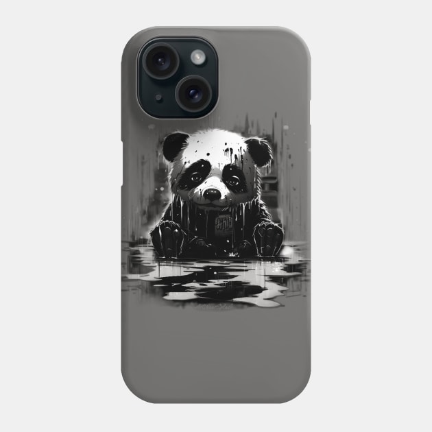 Sad Panda 1 Phone Case by ArtWearSplash