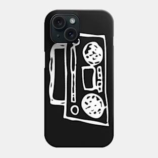 Boombox Doodle White Phone Case