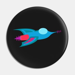 Retro Spaceship One Pin