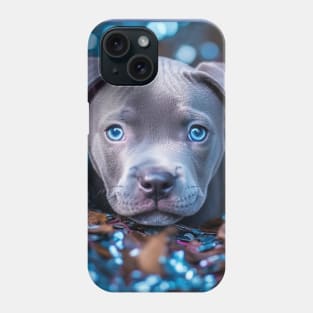 Blue nose shimmer Staffy Phone Case