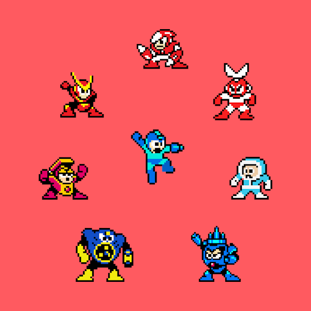 Megaman bosses by Sharkshock