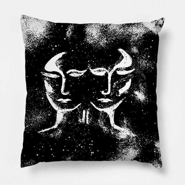 Gemini zodiac design Pillow by artbyluko