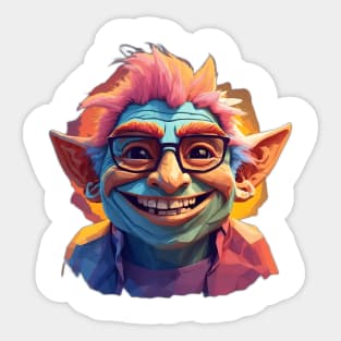 Creepy happy troll face Sticker for Sale by OHatef