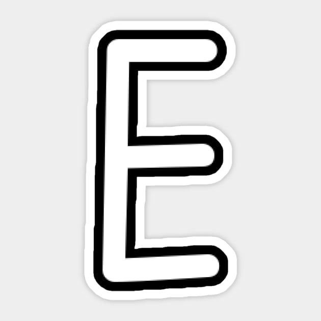 Letter E Sticker for Sale by MellyLinn