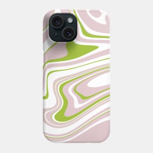 Pink Green Colors Marble Pattern Swirl Design Abstract Art Background Phone Case