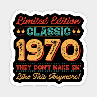 Limited Edition Classic 1970 Birthday Magnet