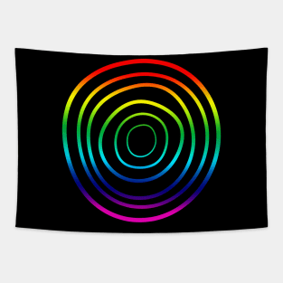 Rainbow Circles Design Tapestry