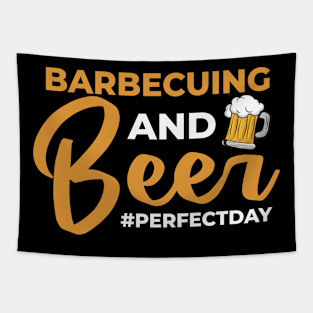 Barbecuing and Beer perfectday Barbecue Tapestry