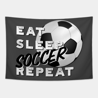 Eat Sleep Soccer Repeat Tapestry