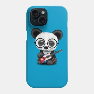 Baby Panda Playing Cuban Flag Guitar Phone Case