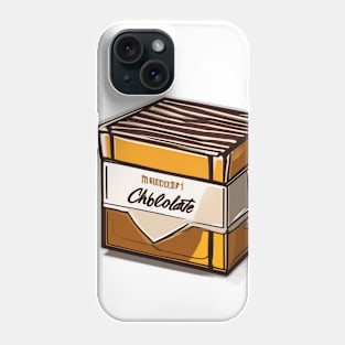 Delicious Chocolate Cube Illustration No. 626 Phone Case