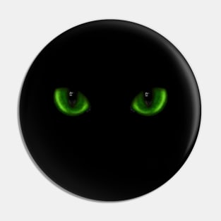 Two green cat eyes Pin