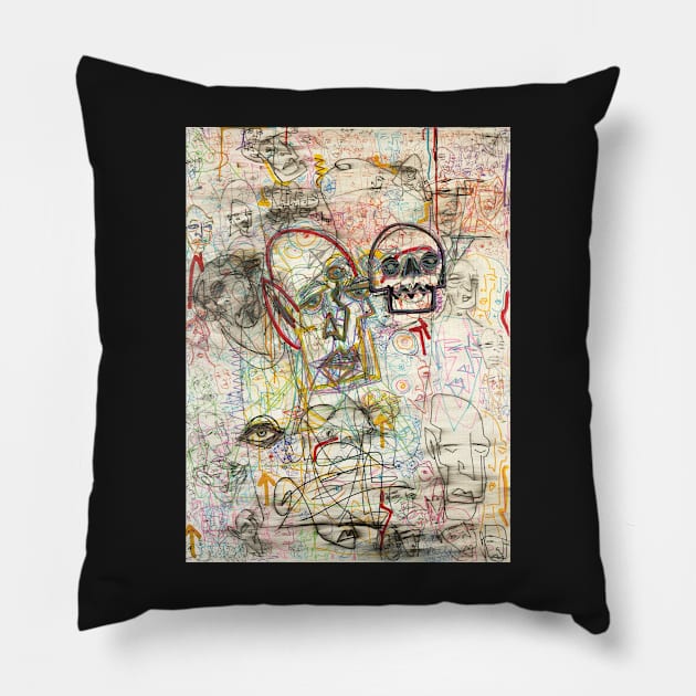 olgabolga by cowabango, neo-expressionism Pillow by cowabango