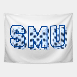 SMU Logo Dots Blue Tapestry