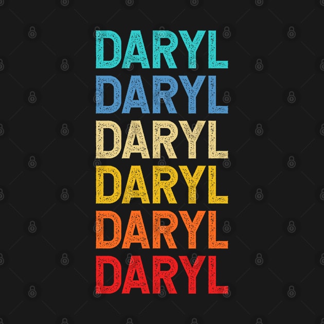 Daryl Name Vintage Retro Custom Gift Named Daryl by CoolDesignsDz